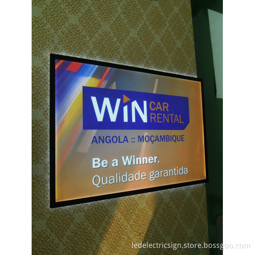 Slim Light Box with Wall Sign Light for Office Wall Sign